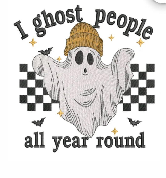 I Ghost Everyone Embroidered Crewneck