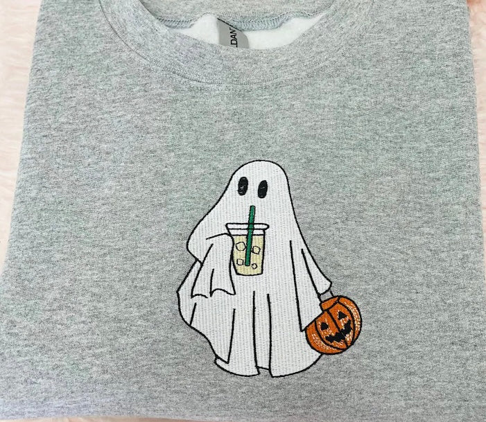 Ghost Embroidered Crewneck