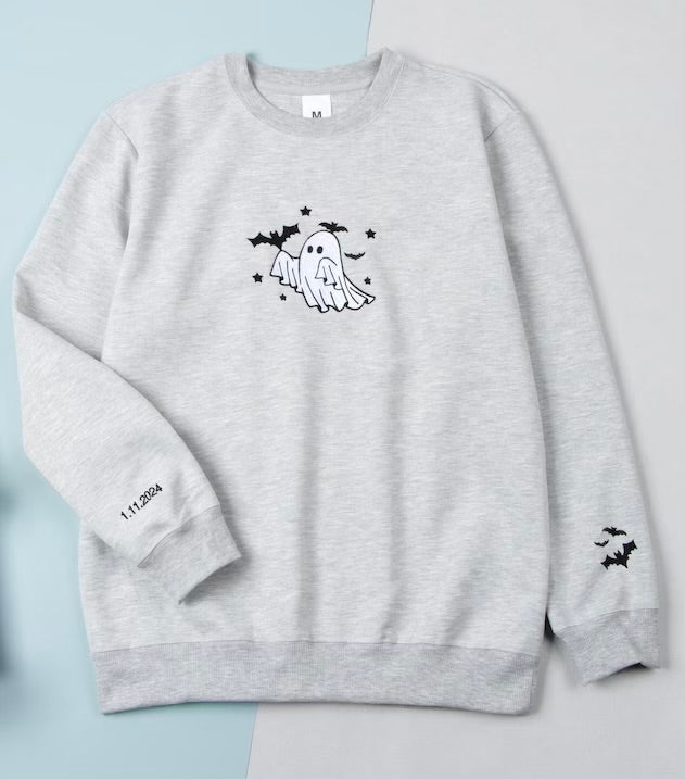 Matching Boo Embroidered Sweater