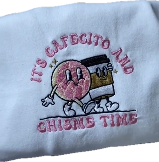 Cafesito Time Embroidered Crewneck