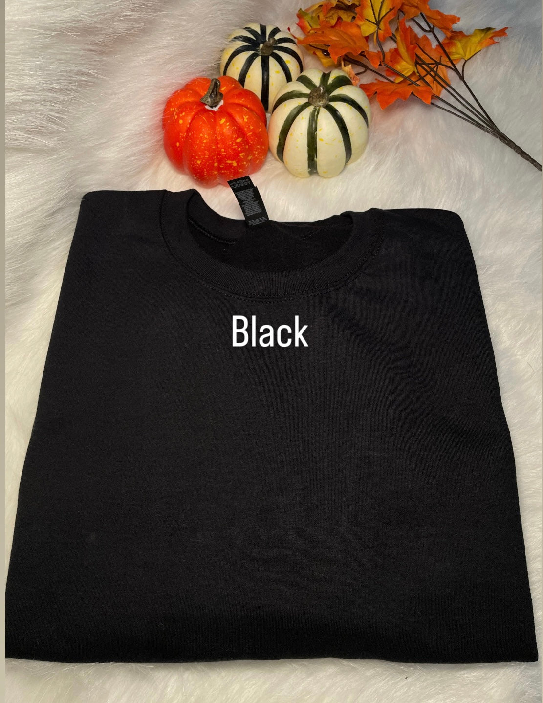 Fall Embroidery crew neck