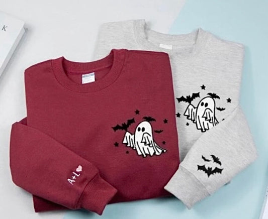 Matching Boo Embroidered Sweater